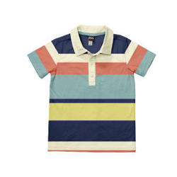 Striped Polo Top - Patina