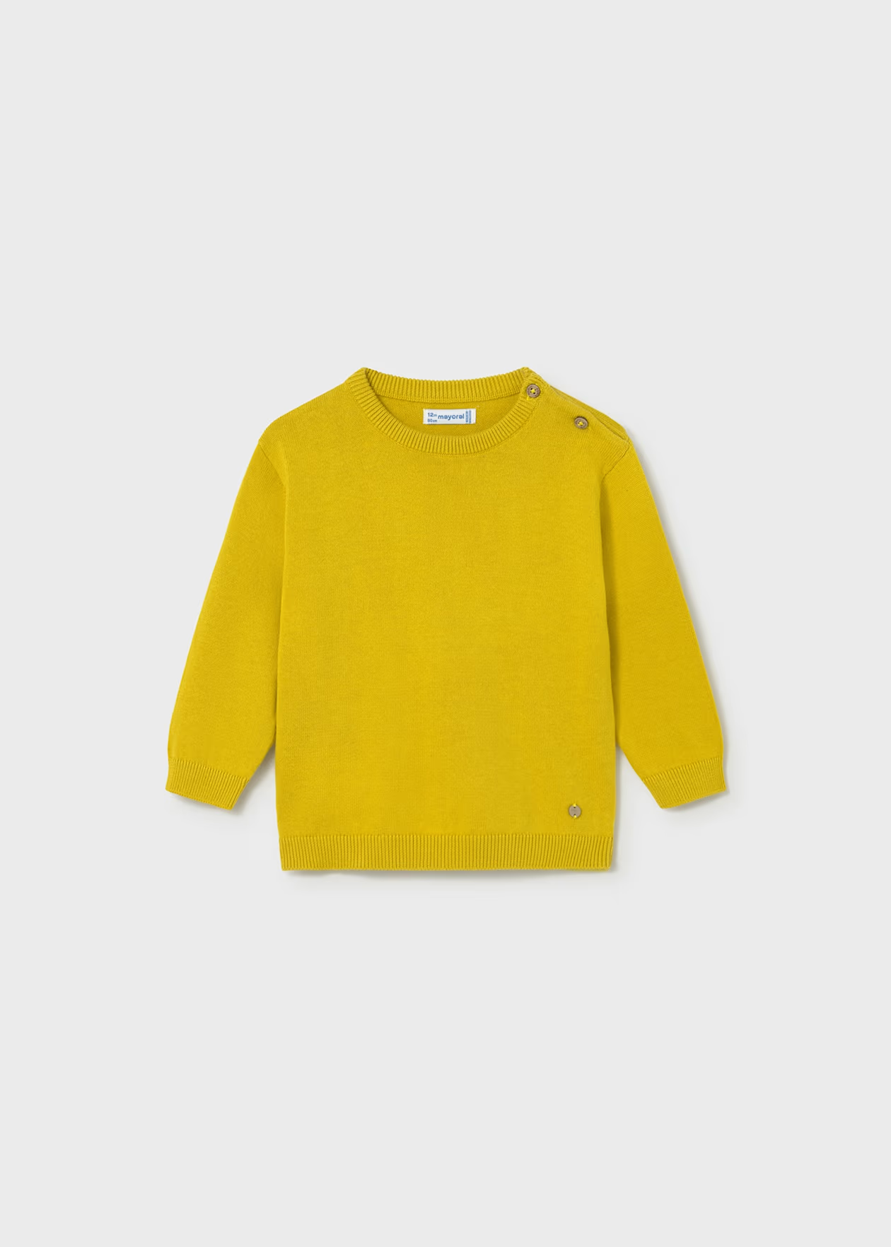 Mayoral Baby Boy Crew Button Sweater Olive Little Sprout