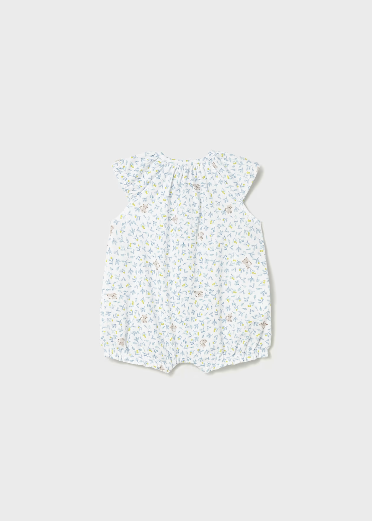 Newborn Girl Printed Romper - Lagoon
