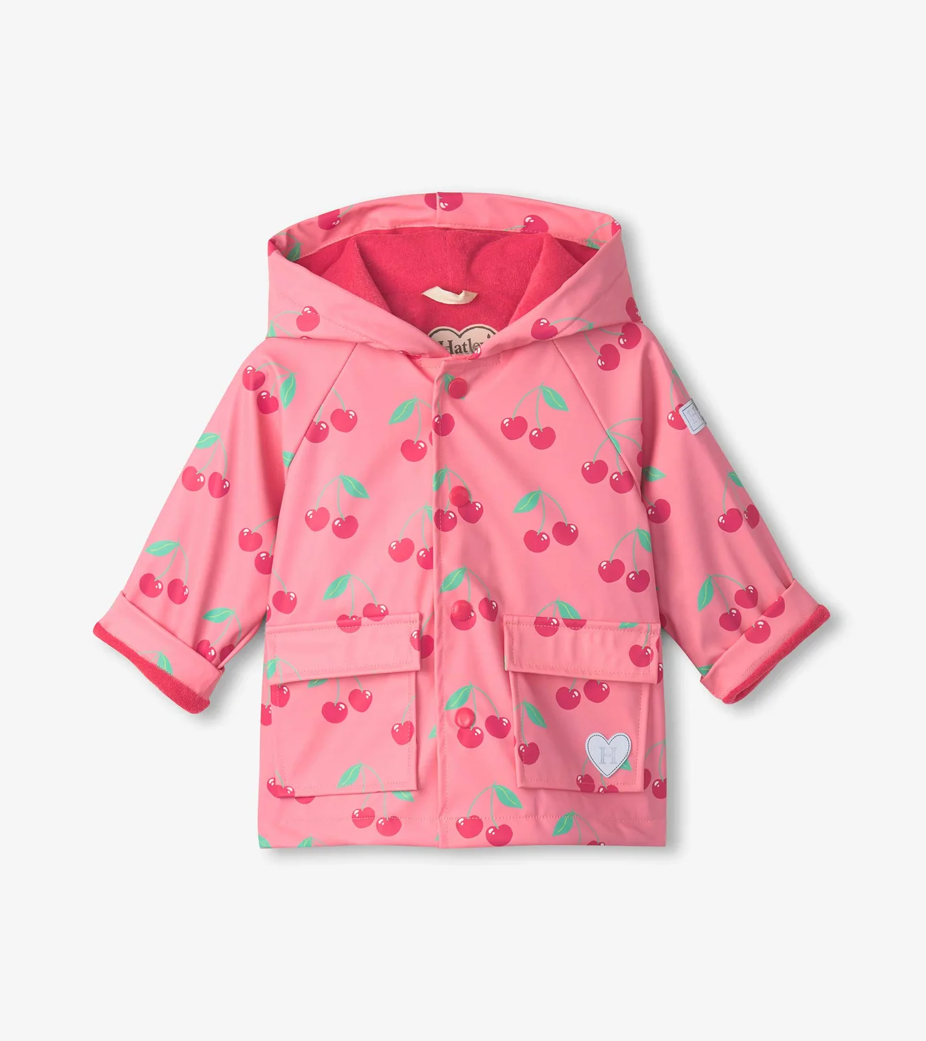 Cherries Snap Raincoat - Peony