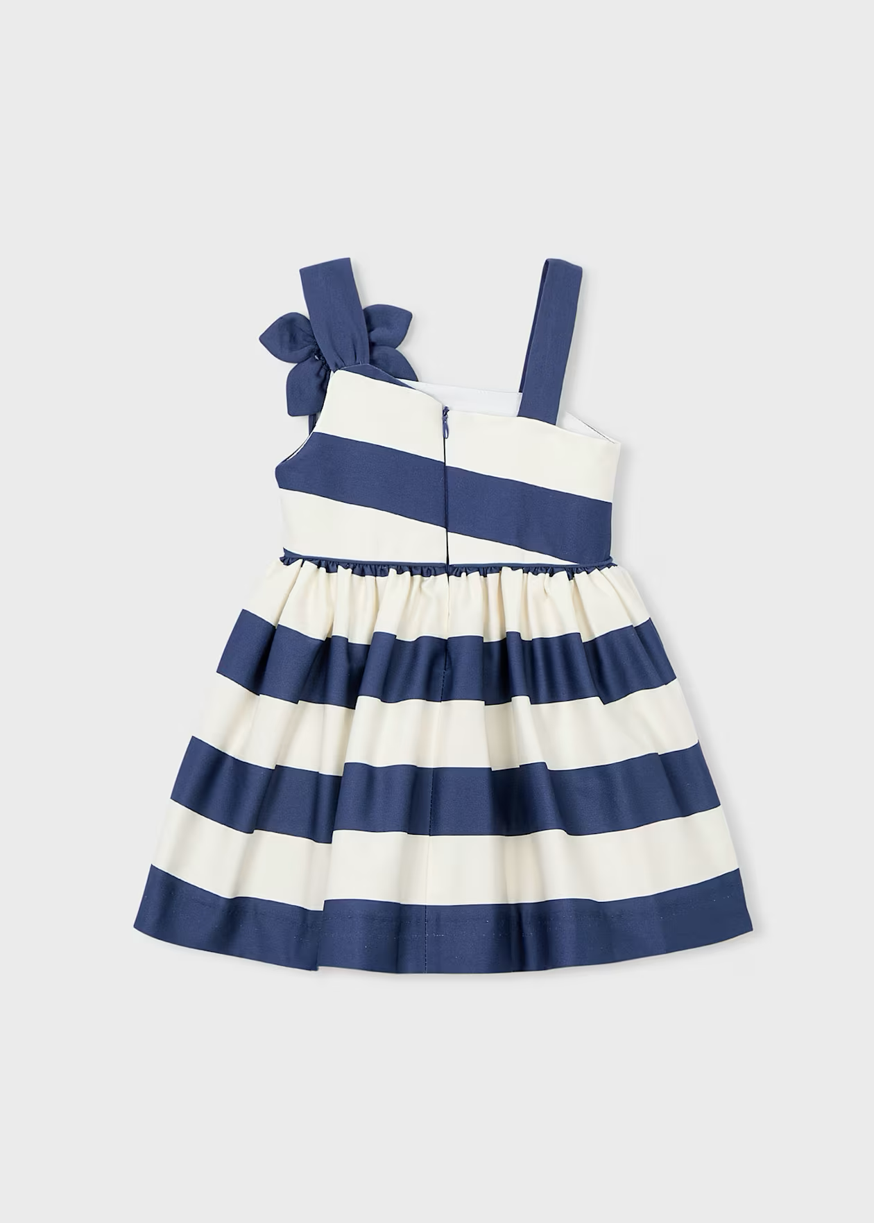 Girl Asymmetric Dress - Porcelain