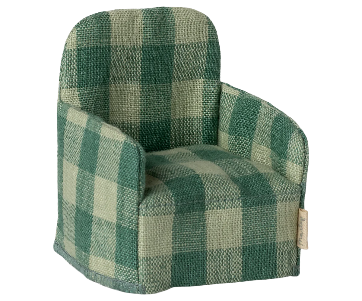 Folding Chair, Mouse - Green Check