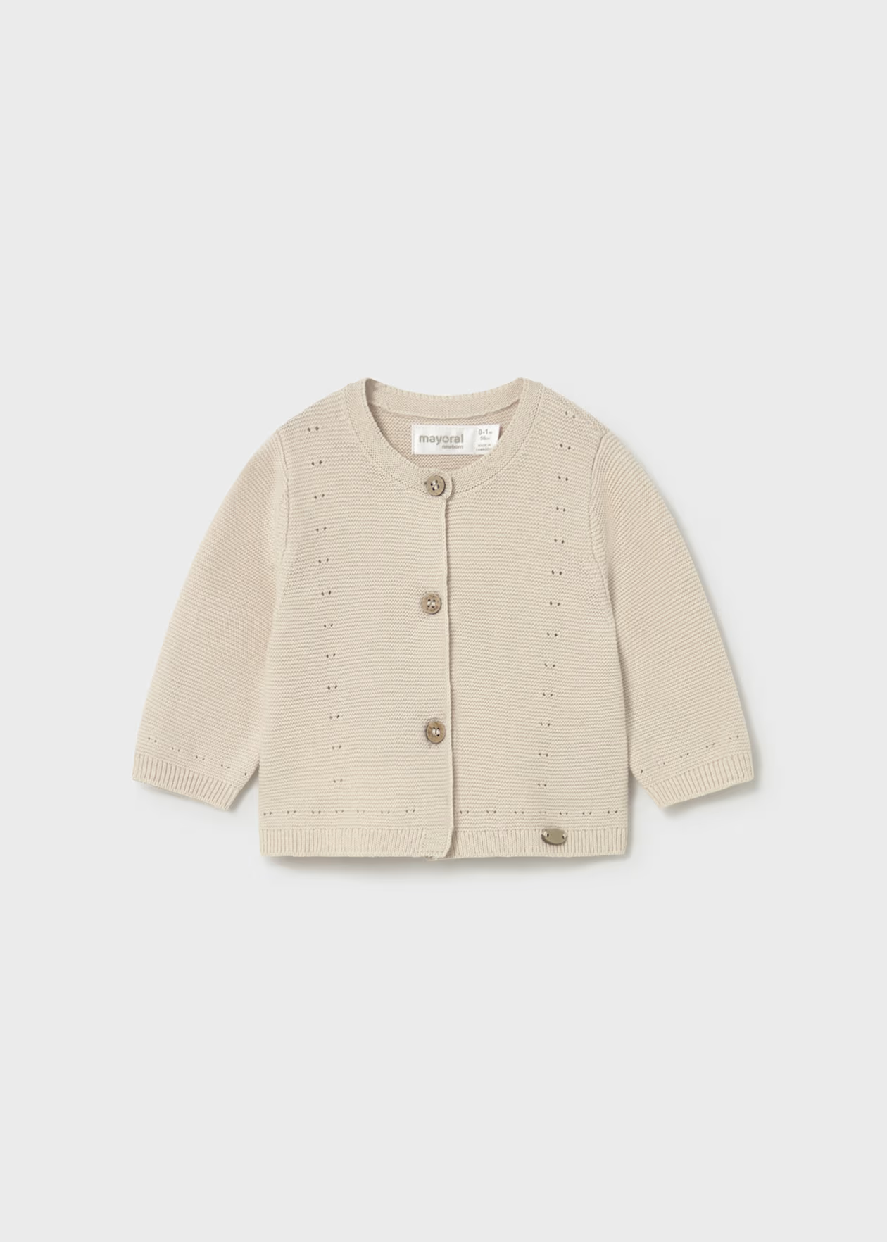 Mayoral Newborn Girl Knit Cardigan Wheat Little Sprout