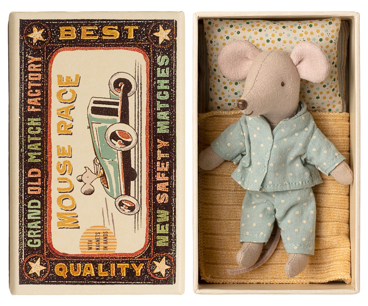 Maileg Little Brother Mouse in Matchbox Little Sprout