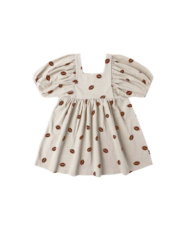 Brea Dress - Football Little Sprout