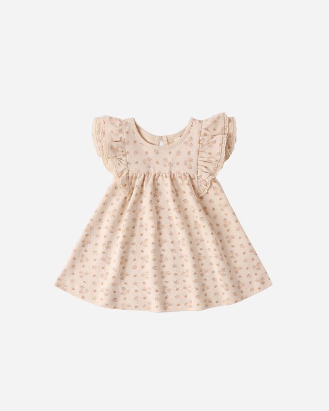 Quincy Mae Flutter Dress Strawberries Little Sprout