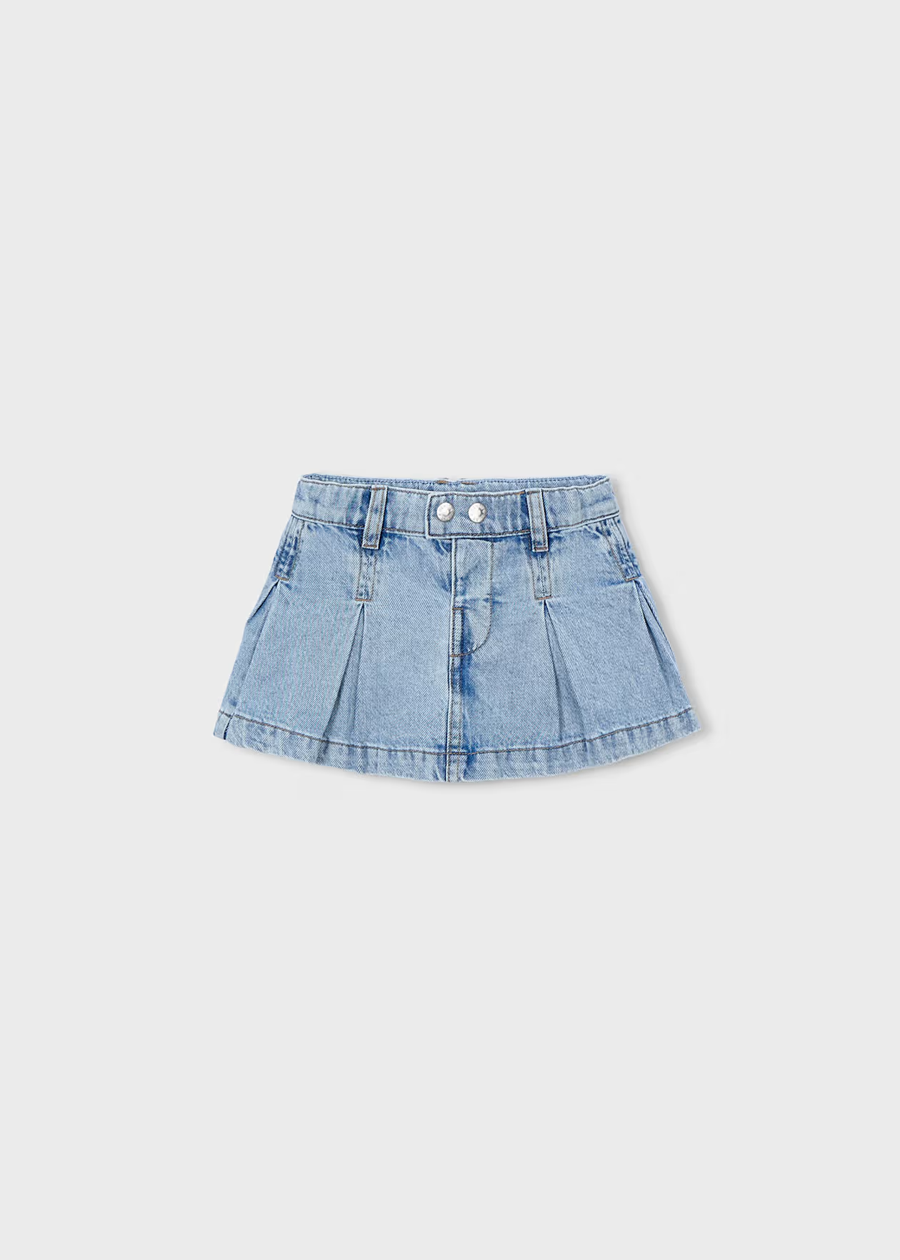 Pleated Denim Skirt Light Little Sprout Mayoral