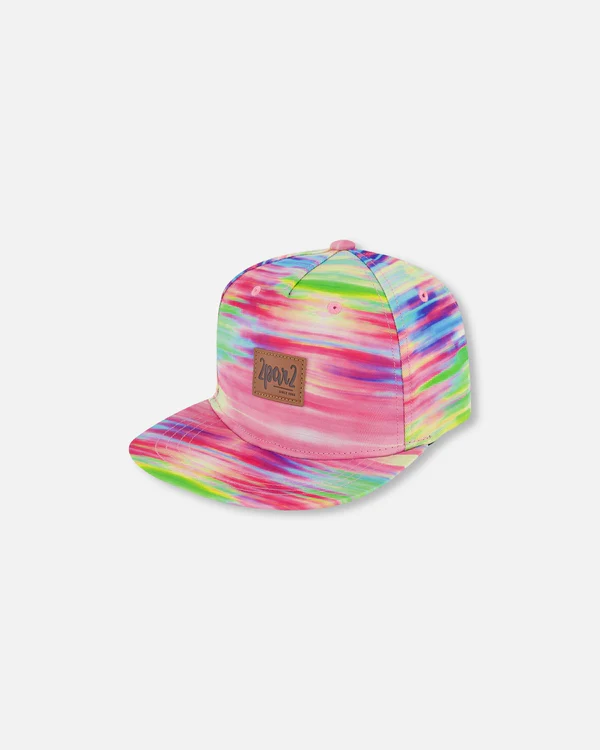Printed Cap - Blurry Rainbow