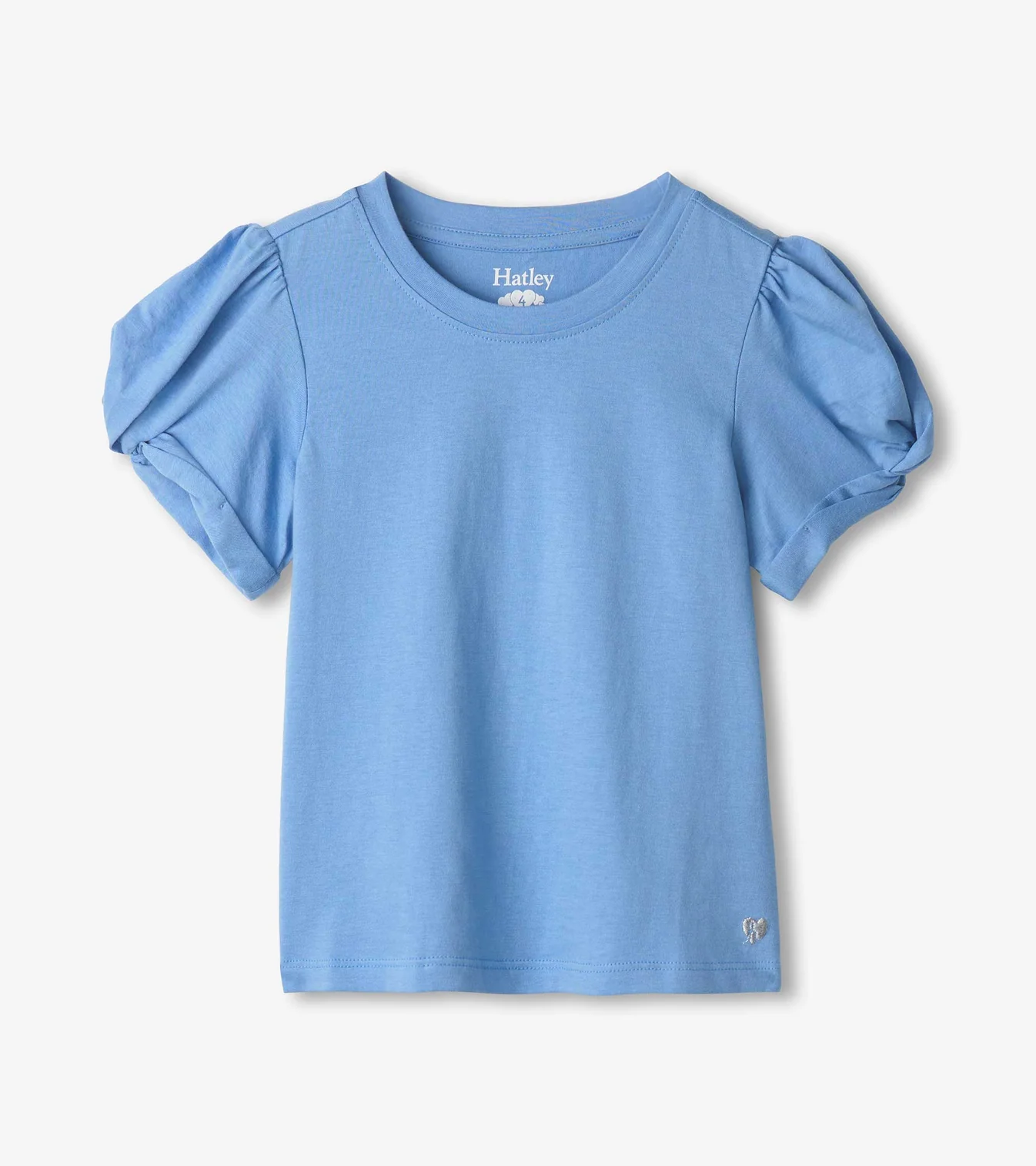 Twisted Sleeve Tee - Cornflower Blue