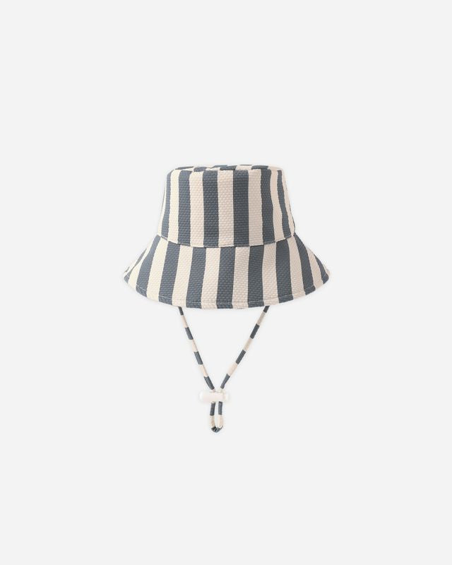 Quincy Mae Bucket Hat Retro Stripe Ocean Little Sprout