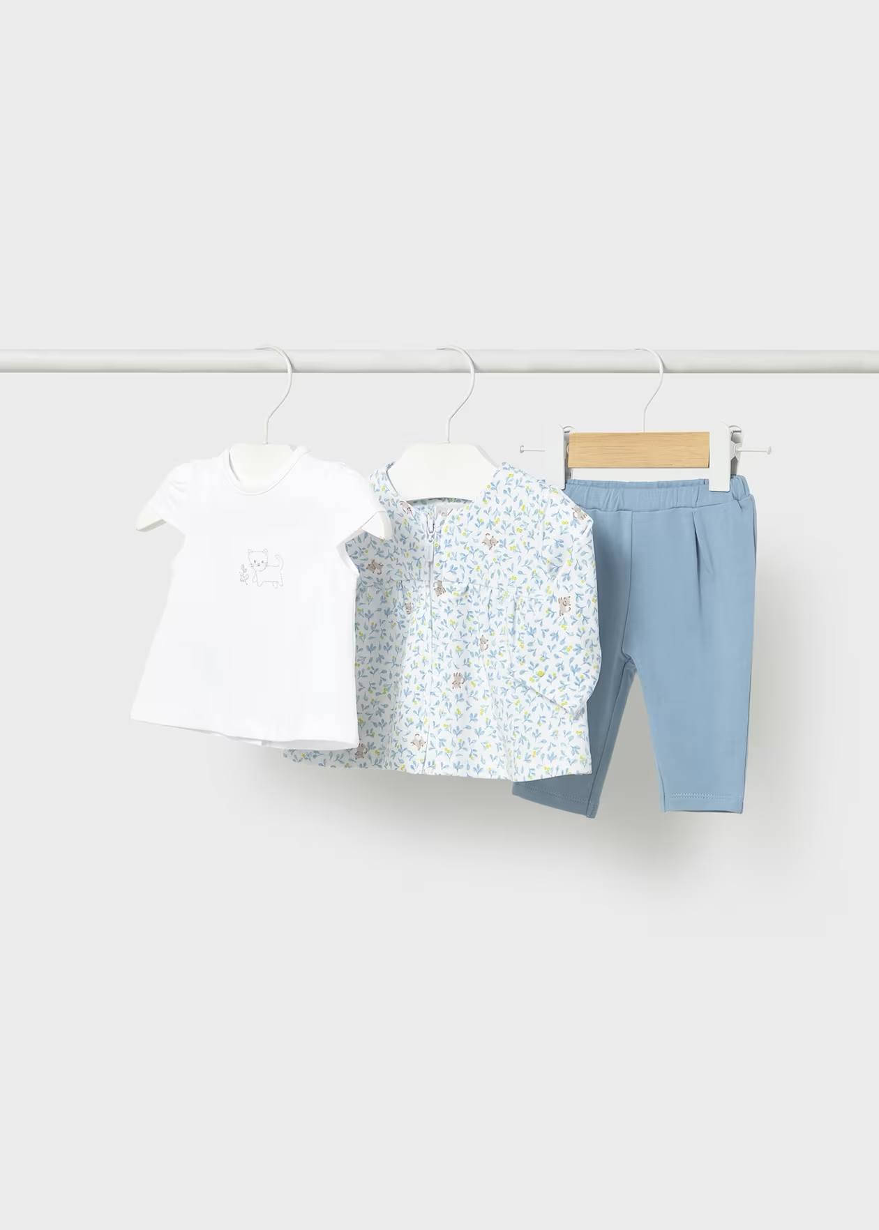 Mayoral Newborn Girl 3 Piece Tracksuit Lagoon Little Sprout