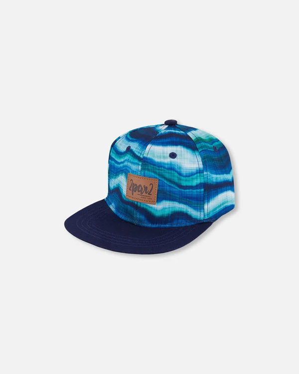 Printed Cap - Blue Wave