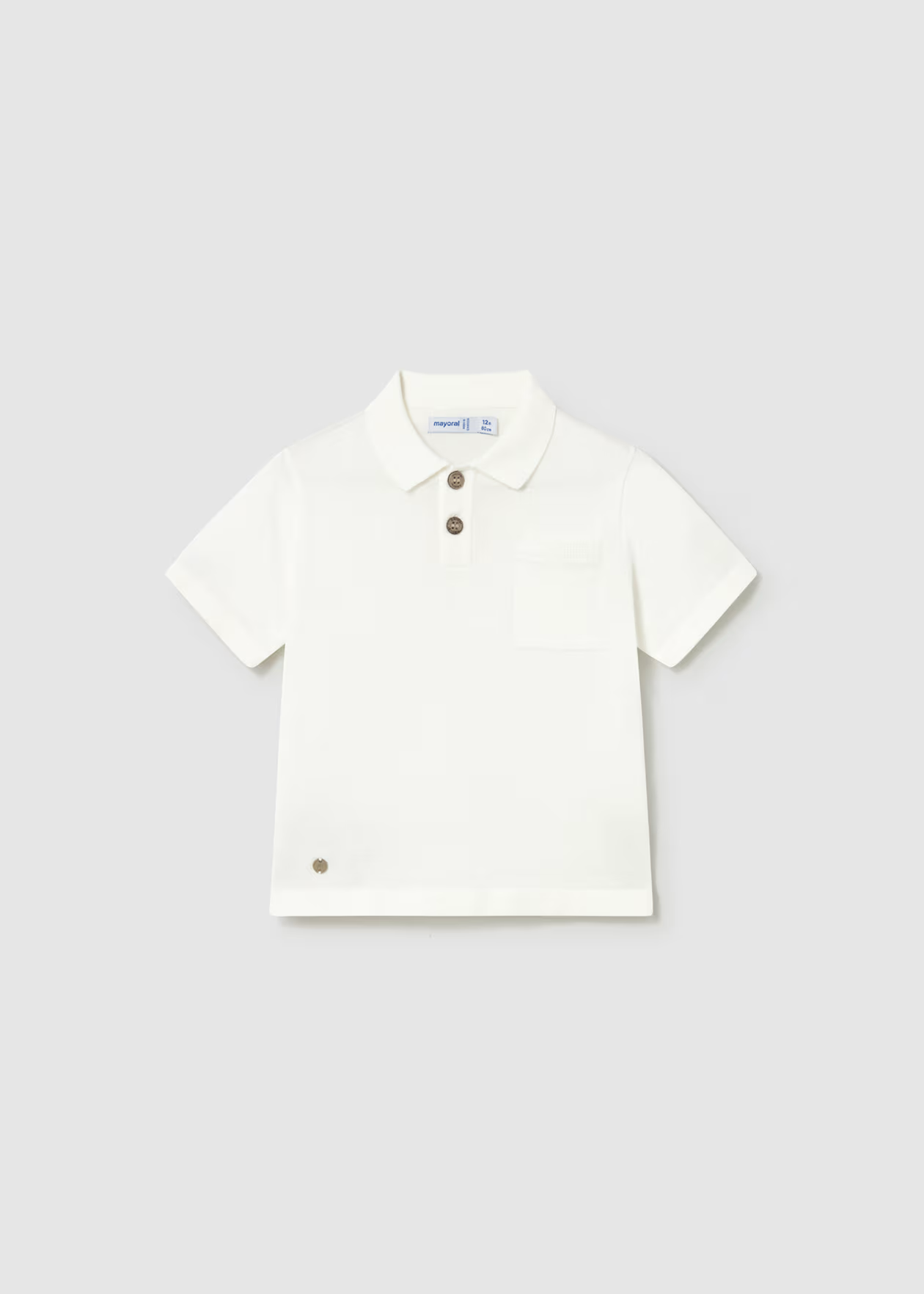 Mayoral Baby Polo Shirt Cream Little Sprout