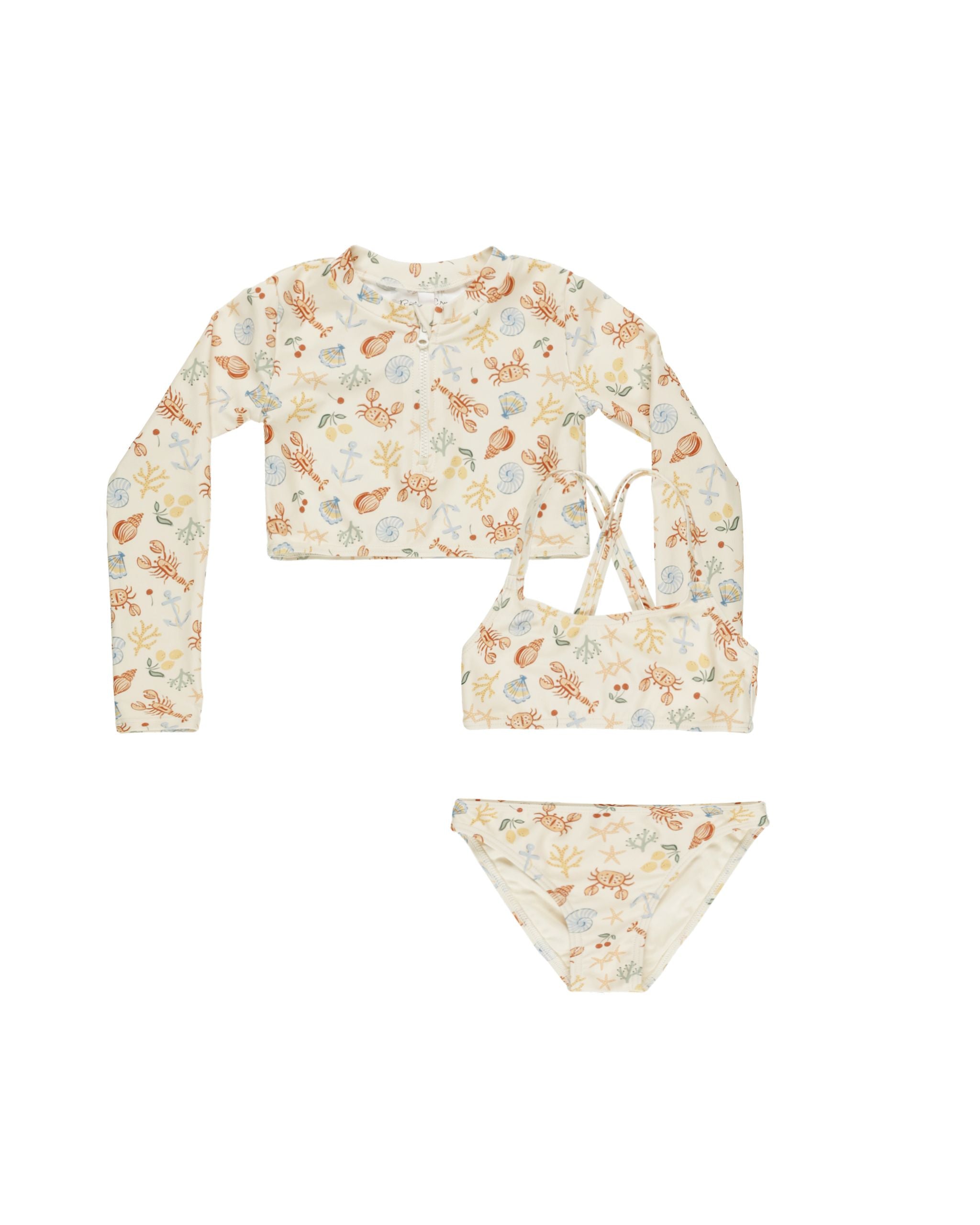 Crop Rashguard Set - Nautical