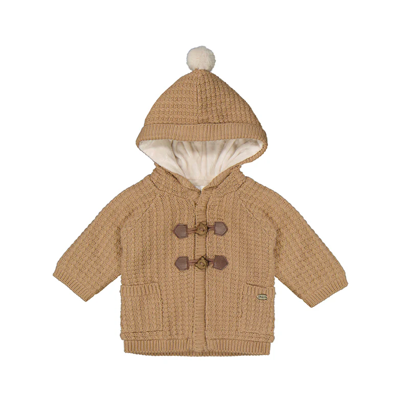 Mayoral Newborn Knit Cardigan toffee Little Sprout