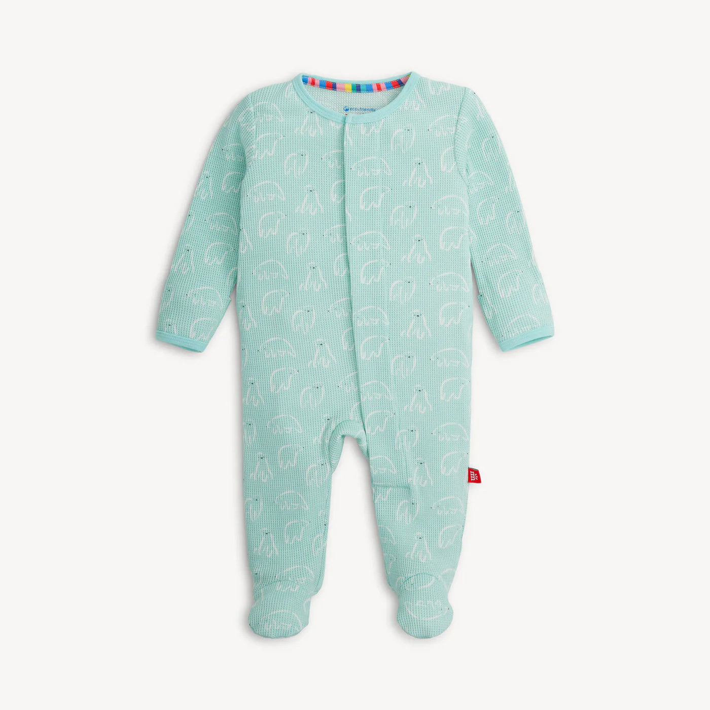 Blue Polaris Waffle Footie Little Sprout Magnetic Me