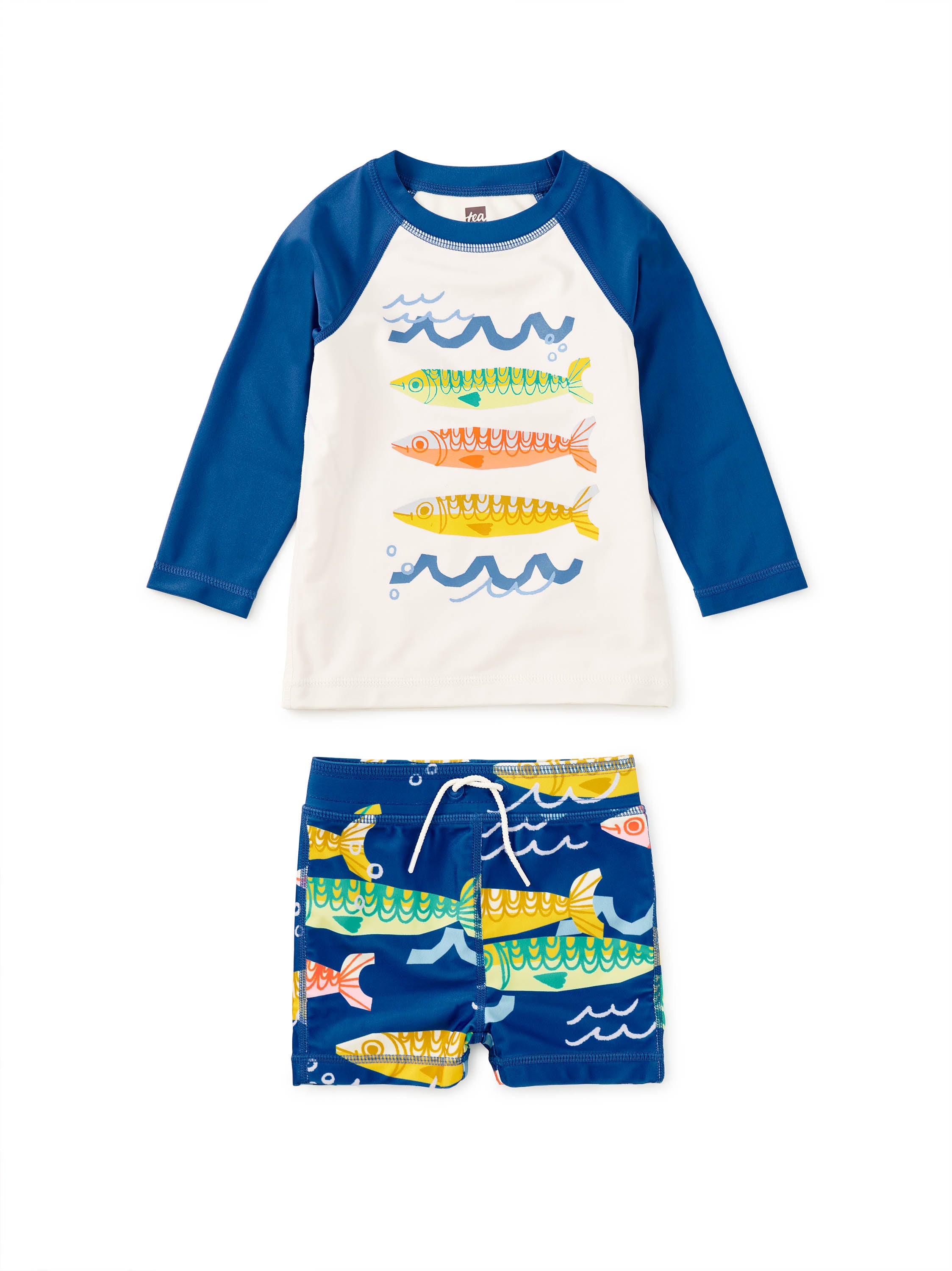 Tea Collection Rash Guard Baby Swim Set Chalk Little Sprout