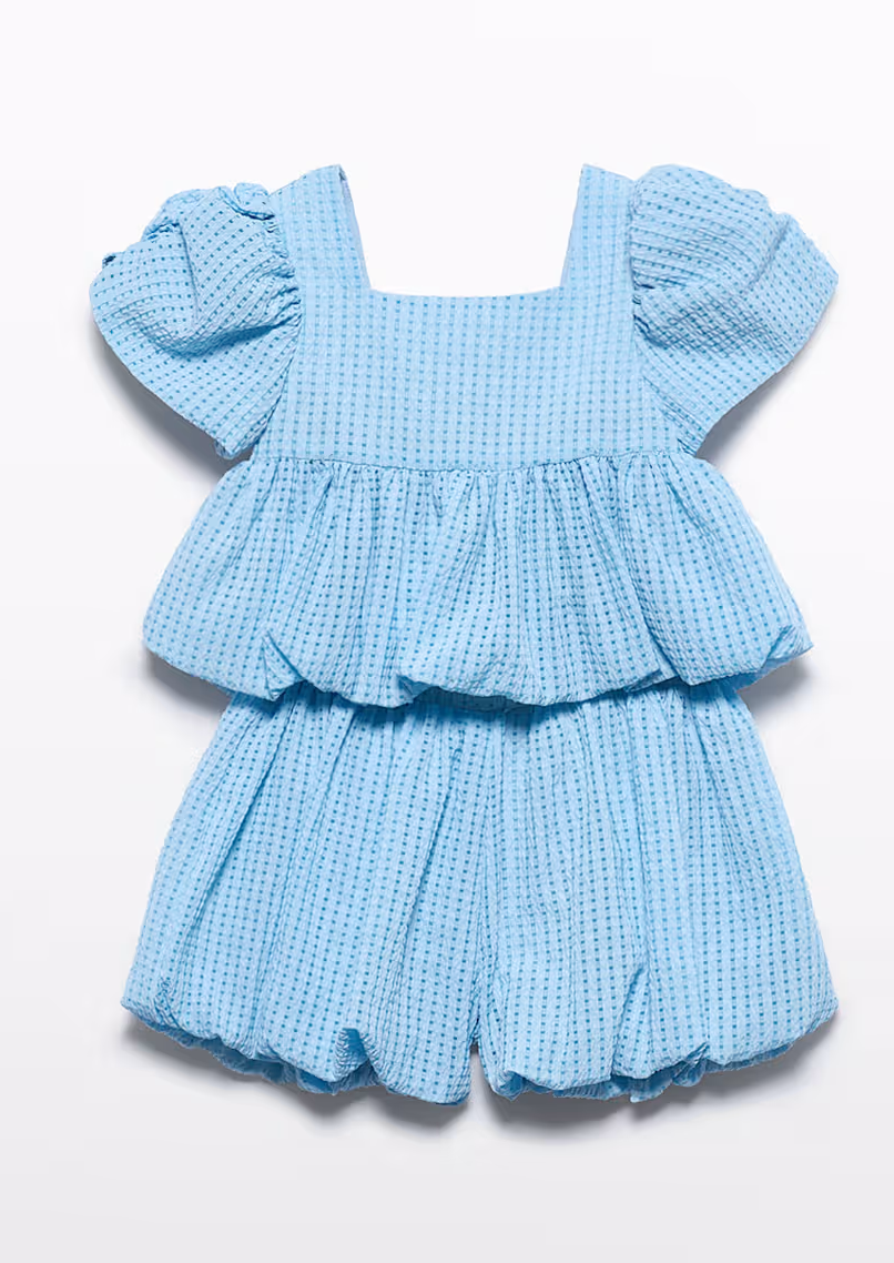 Abel and Lula Top and Shorts Set Sky Blue Little Sprout