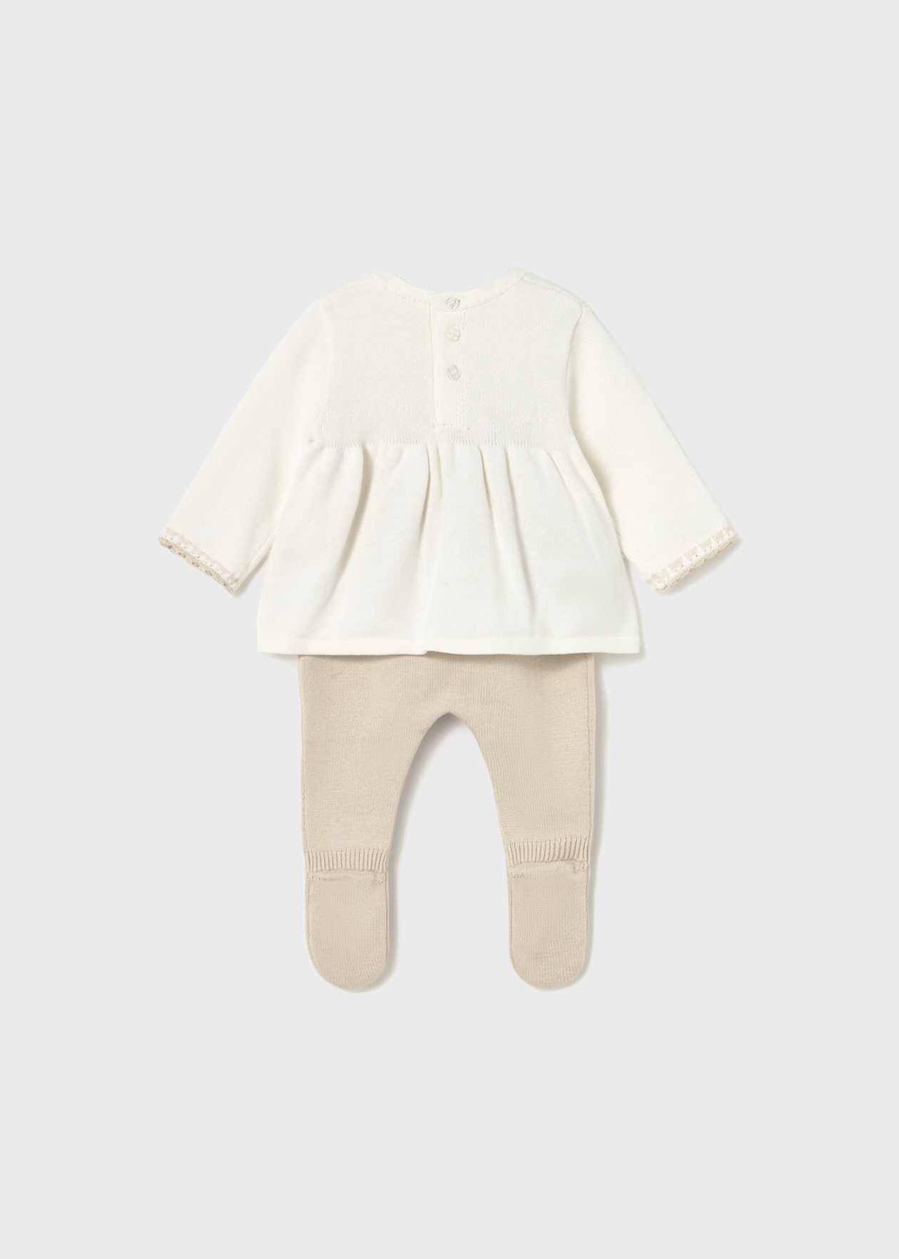 Newborn Girl Pants and Sweater Set - Soy