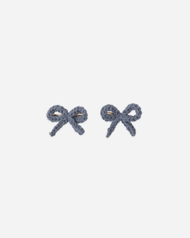 Rylee and Cru Crochet Bow Clip Marine Little Sprout
