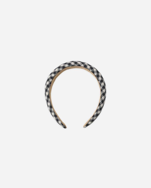 Rylee + Cru Padded Headband Black Check Little Sprout