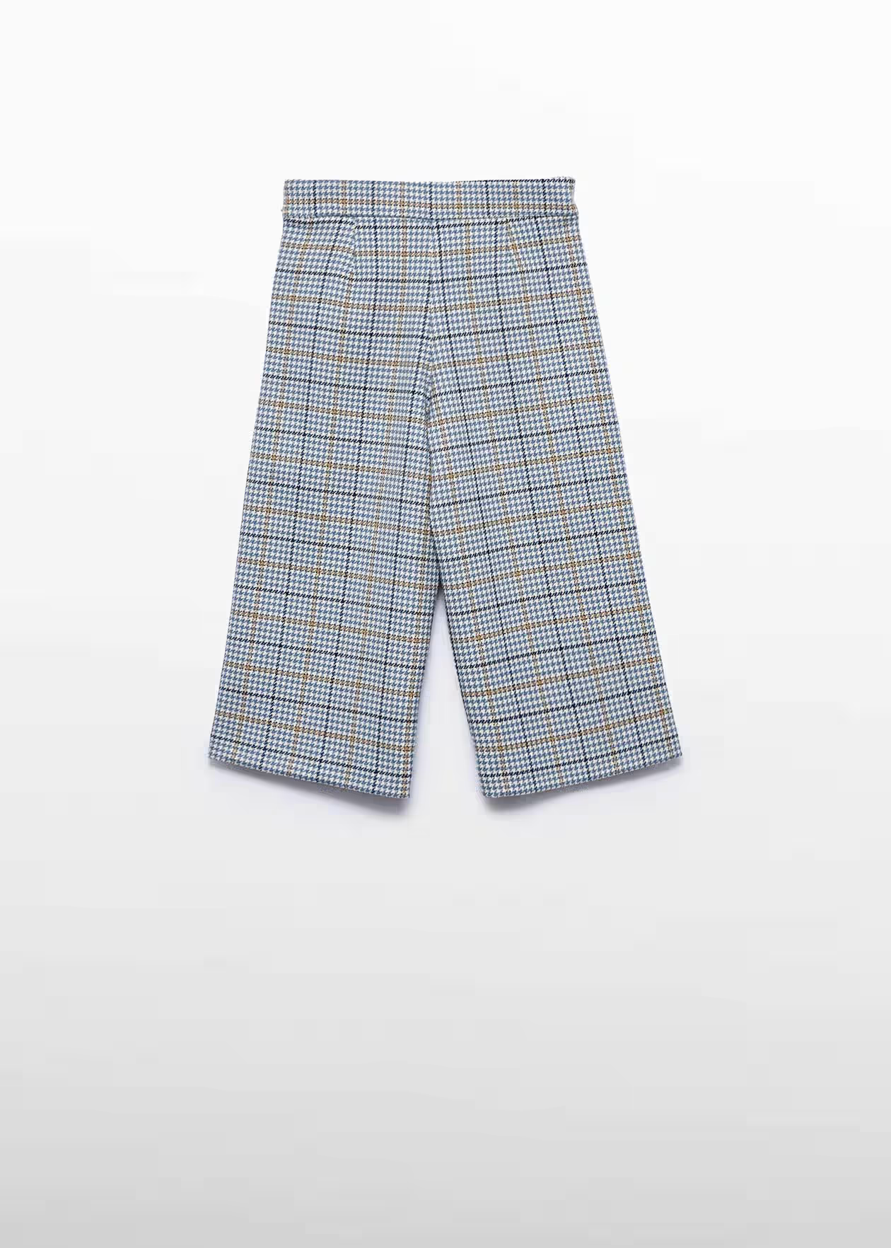 Plaid Culotte Pants - Sky Blue