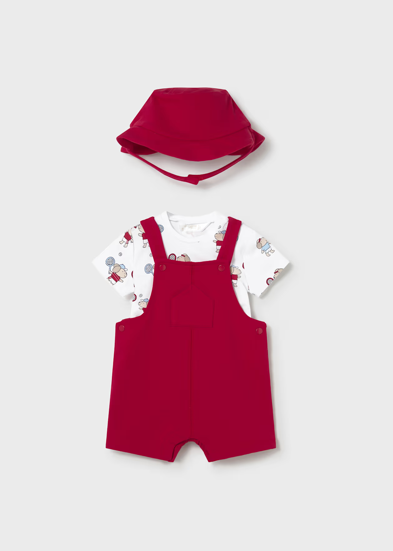 Mayoral Newborn Boy 3 Piece Set Red Little Sprout