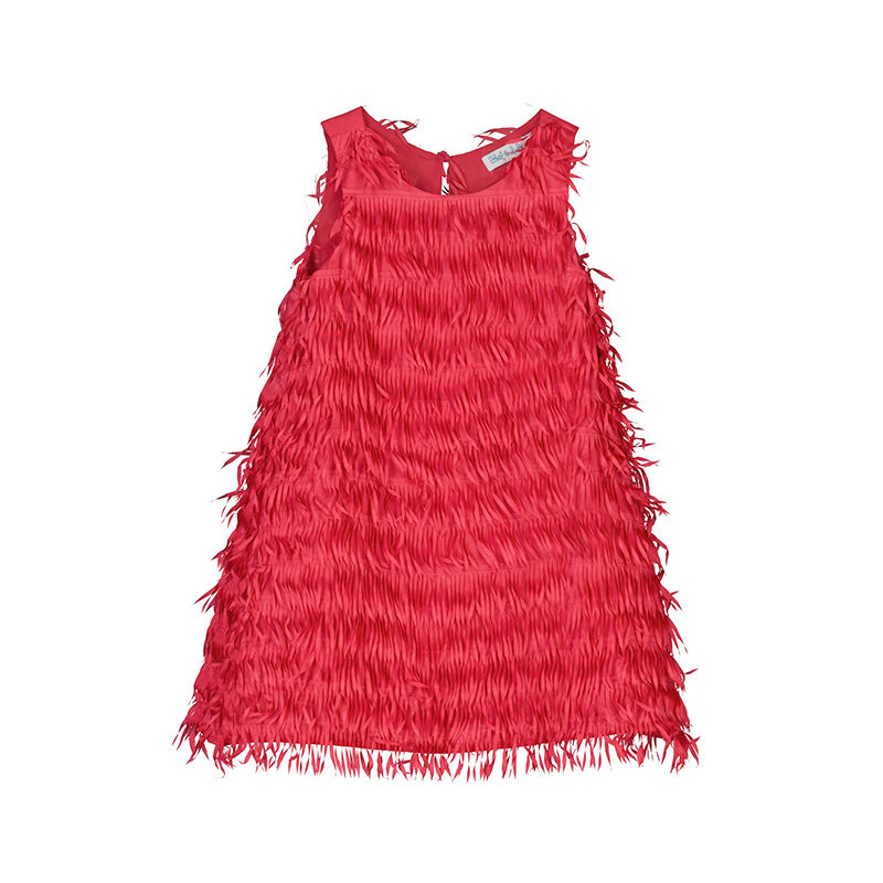 Fringed Dress - Magenta