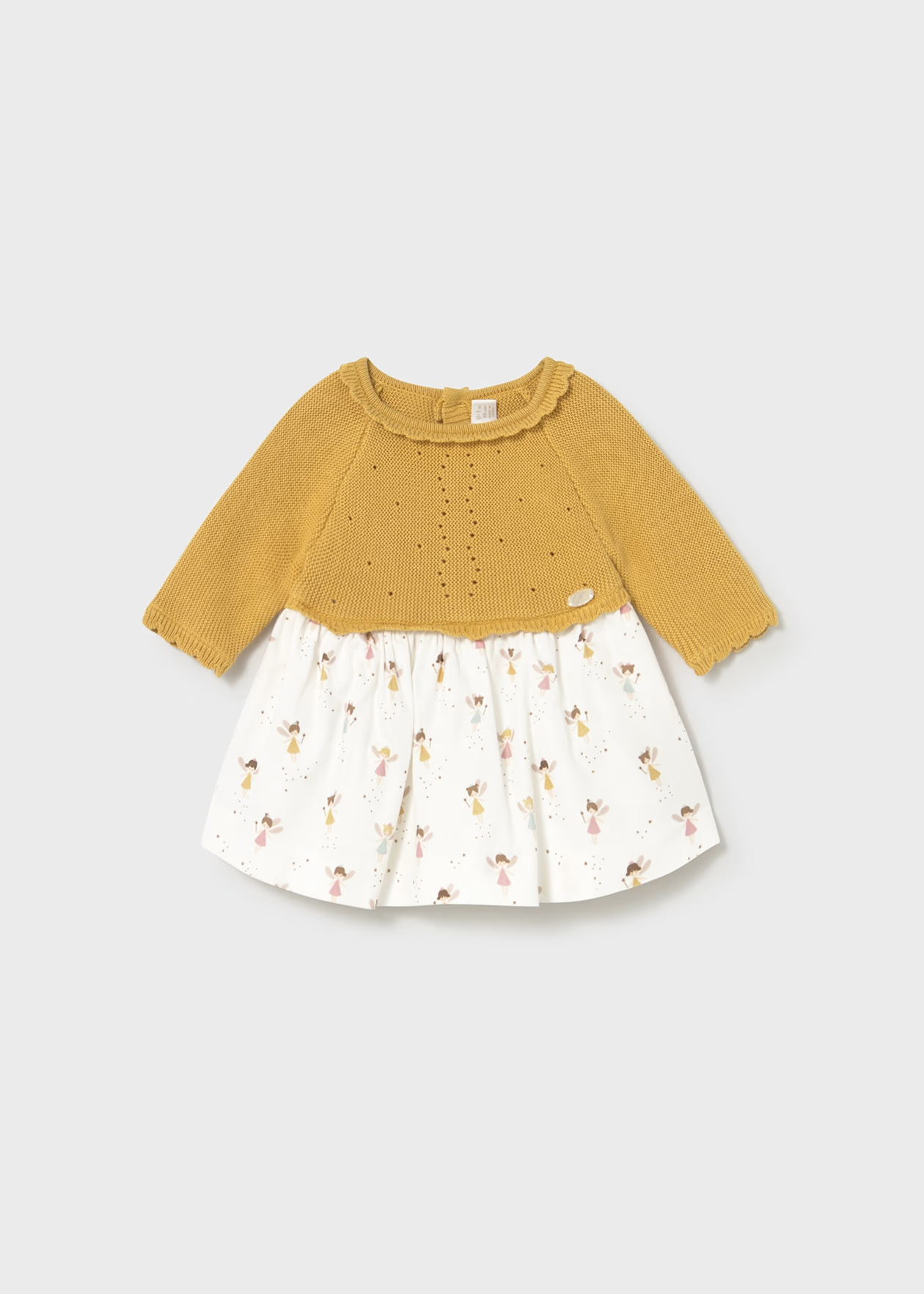 Mayoral Knit Printed Dress Camomile Little Sprout