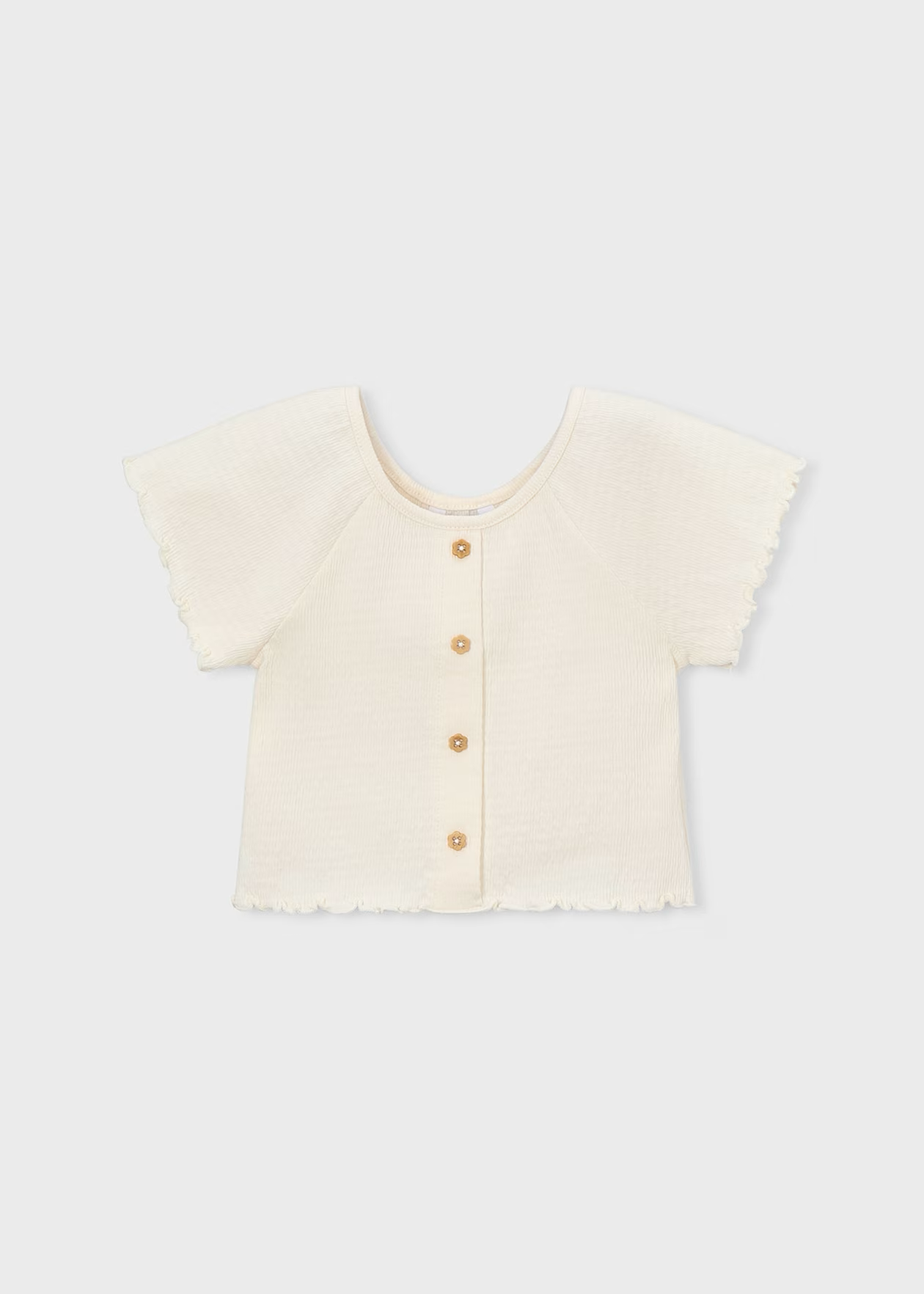 Mayoral Girl Ruffled T Shirt Bone Little Sprout