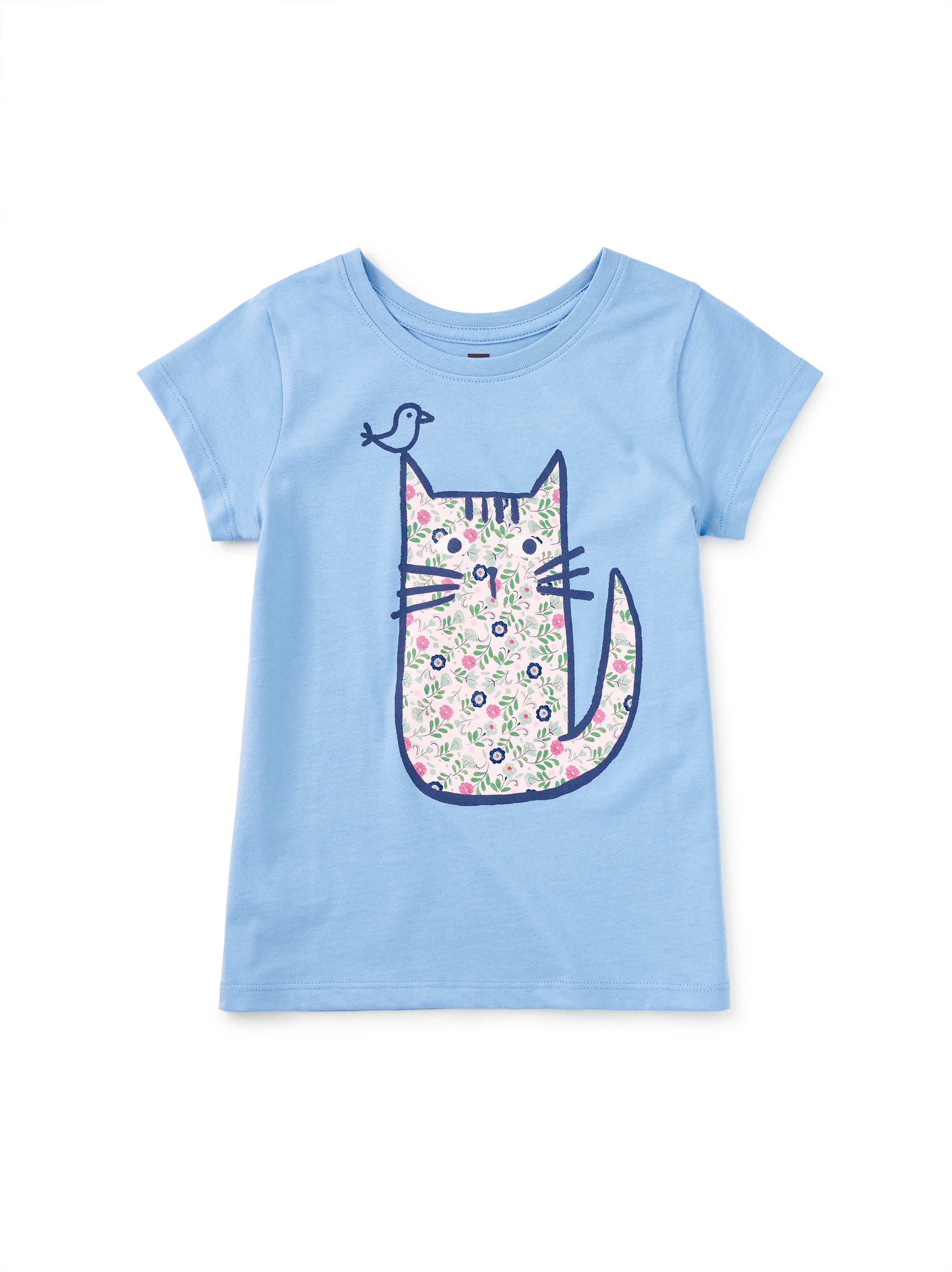 Tea Collection Azulejo Cat Graphic Tee Little Sprout