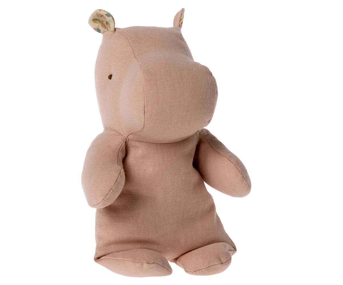 Safari Friends, Small Hippo- Soft Rose-Little Sprout