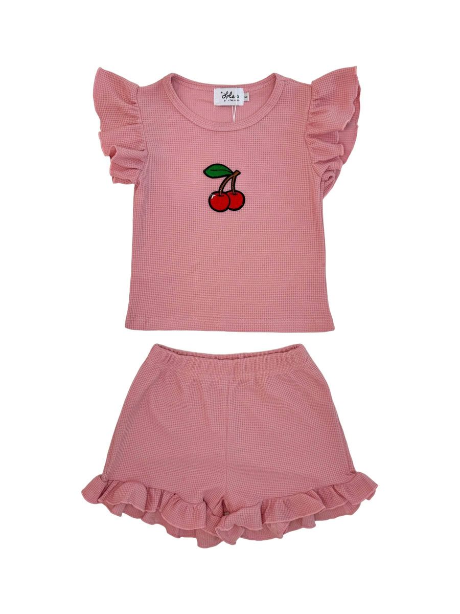 Ruffle Cherry Short Set