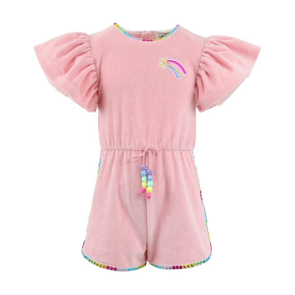 Velour Rainbow Gems Romper