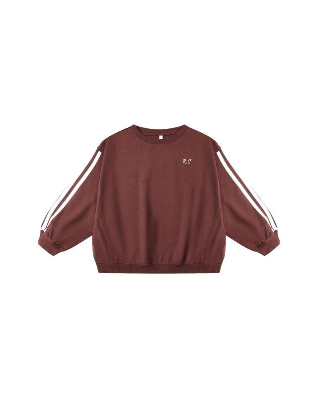 Rylee + Cru Oversized Sweatshirt Burgundy