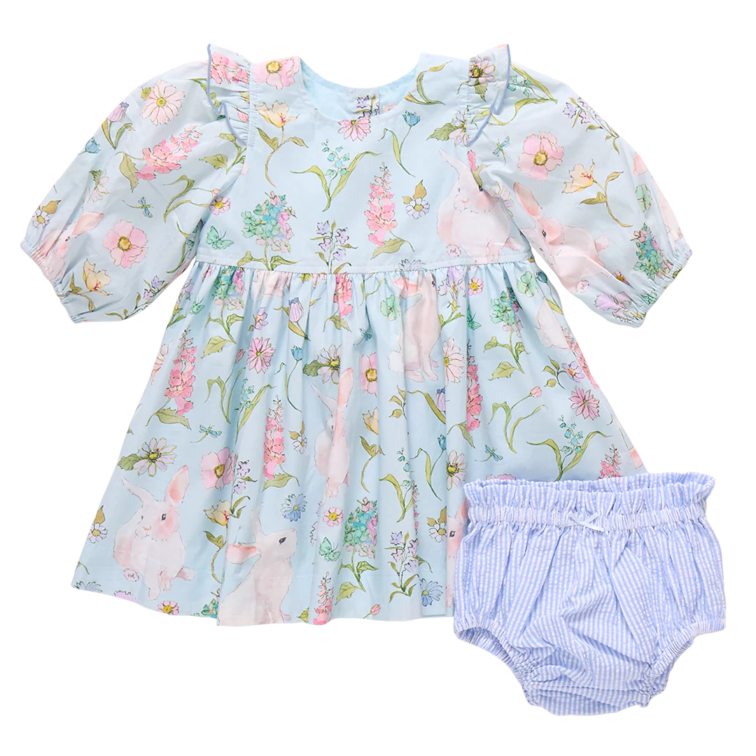 Baby Girls Brooke Dress Set - Botanical Bunnies-Little Sprout