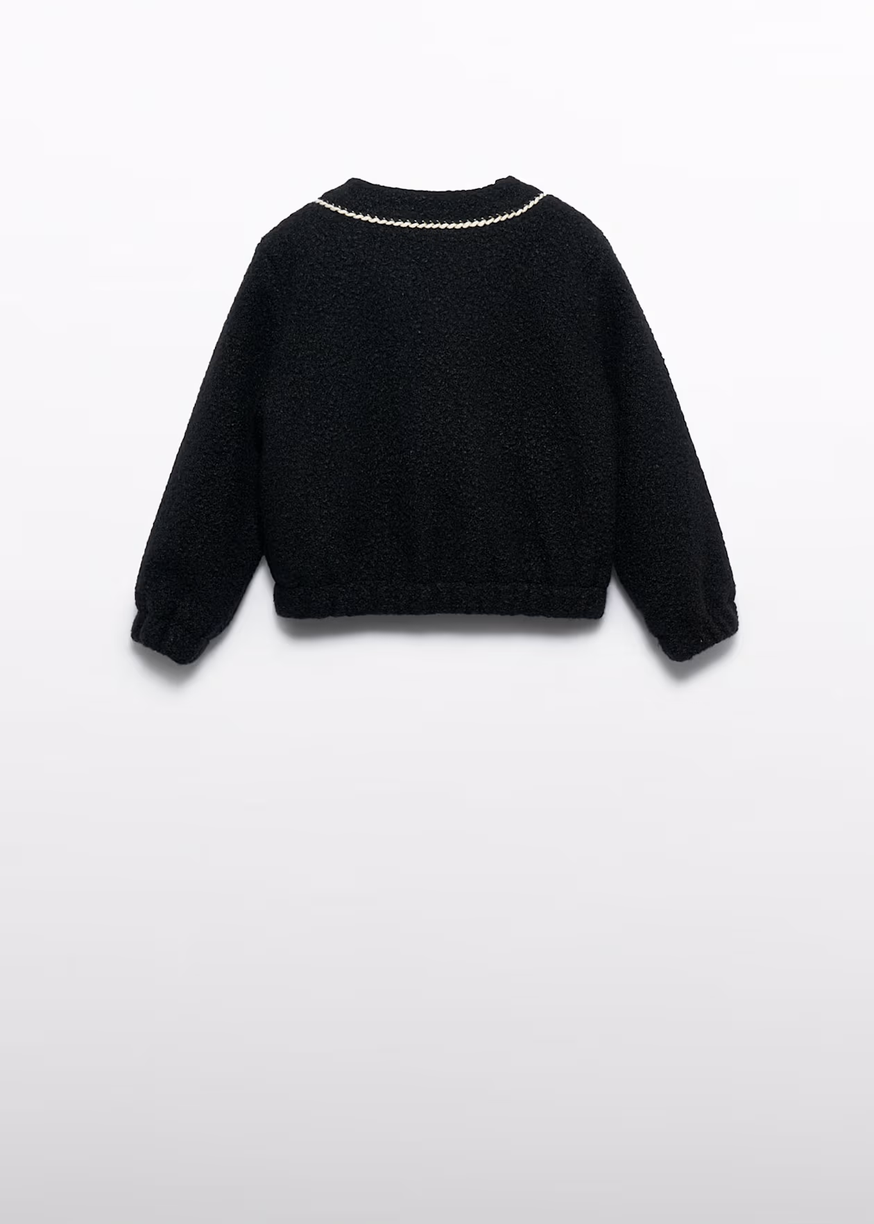 Faux Shearling Jacket - Black