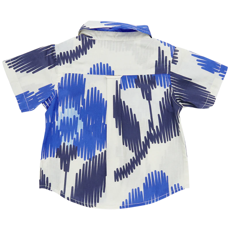 Boys Jack Shirt - Blue Ikat