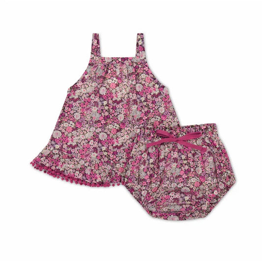 Organic Cotton Zoe Set - South Garden Petal Pink