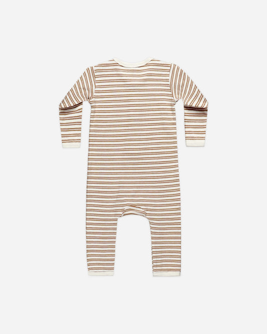 Ribbed Baby Jumpsuit - Golden Stripe