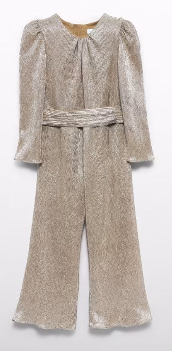 Girls Knit Jumpsuit - Bronze