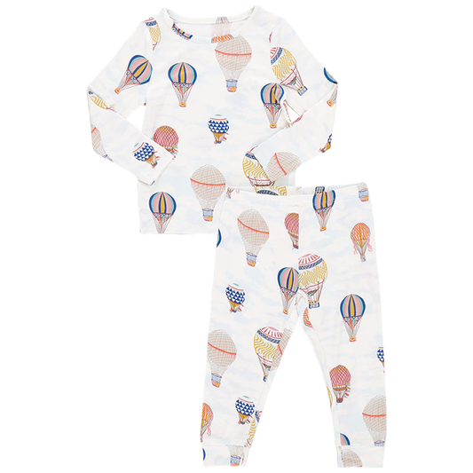 Kids Bamboo PJ Set - Hot Air Balloons