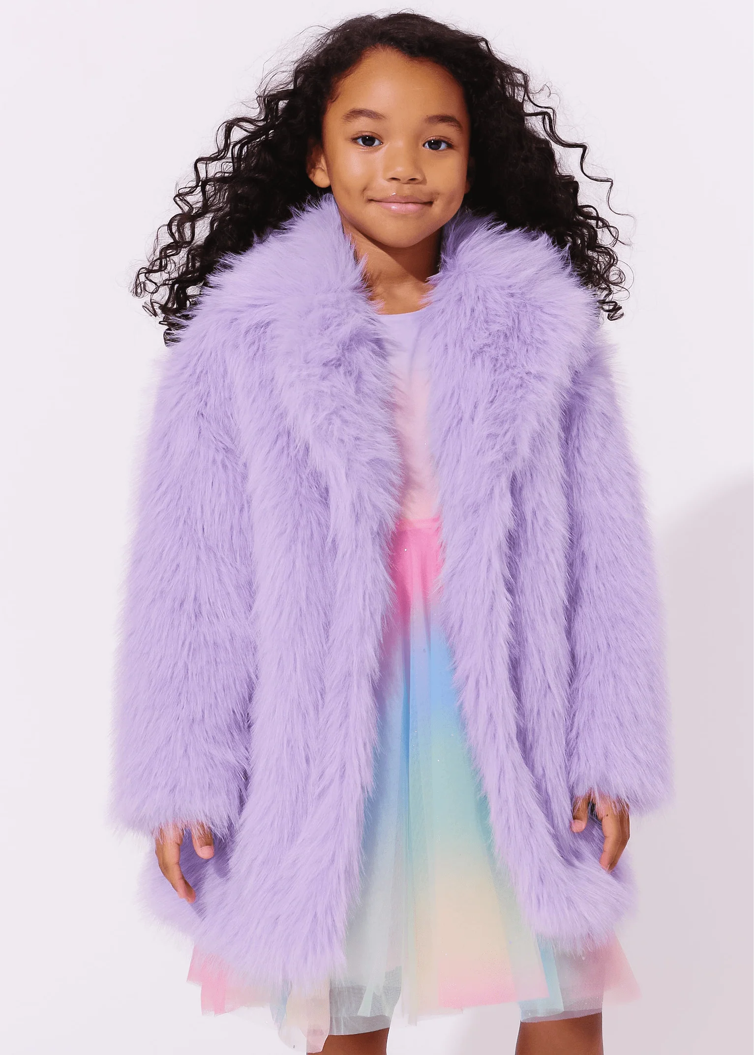 Lavender Haze Faux Fur Coat