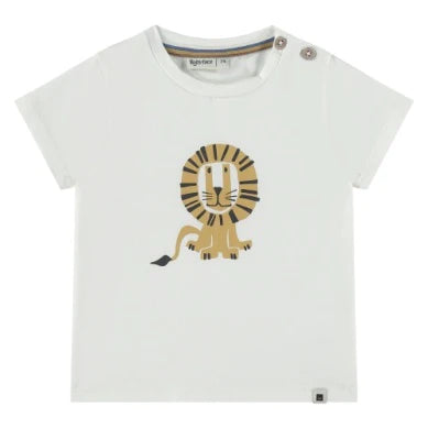 Baby Boys T-Shirt Short Sleeve - Milk Lion Print