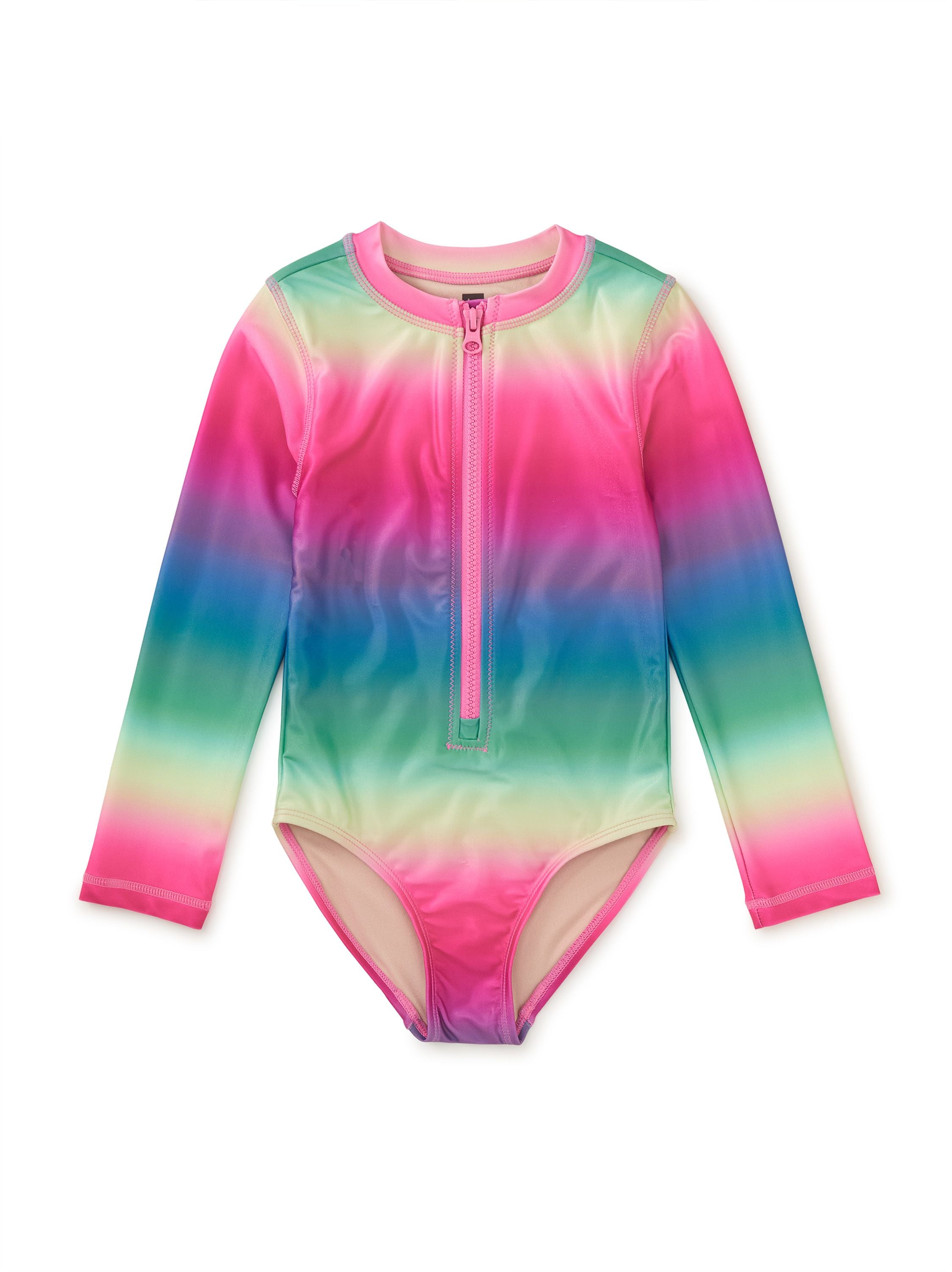 Long Sleeve One-Piece Swimsuit - Rio de Janeiro Rainbow