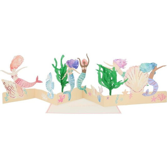 Mermaid Concertina Birthday Card