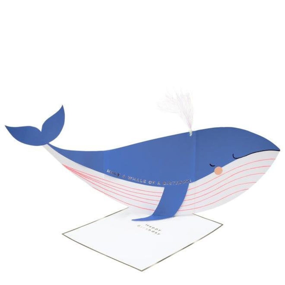 Whale Birthday Stand Up Card