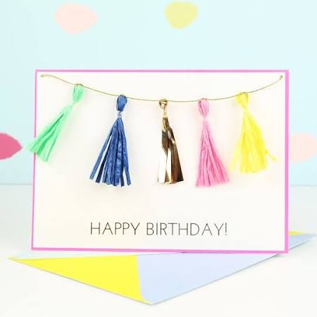 Tassels Birthday Card