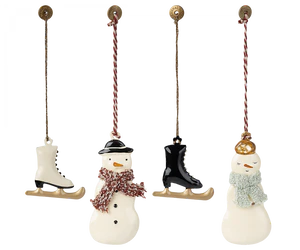 metal ornament set, winter wonderland