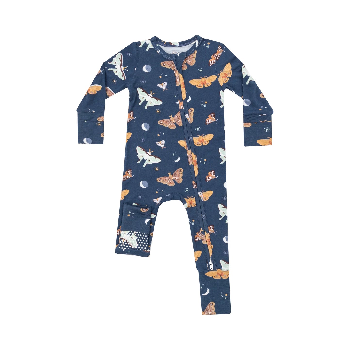 2-Way Zipper Romper - Moths